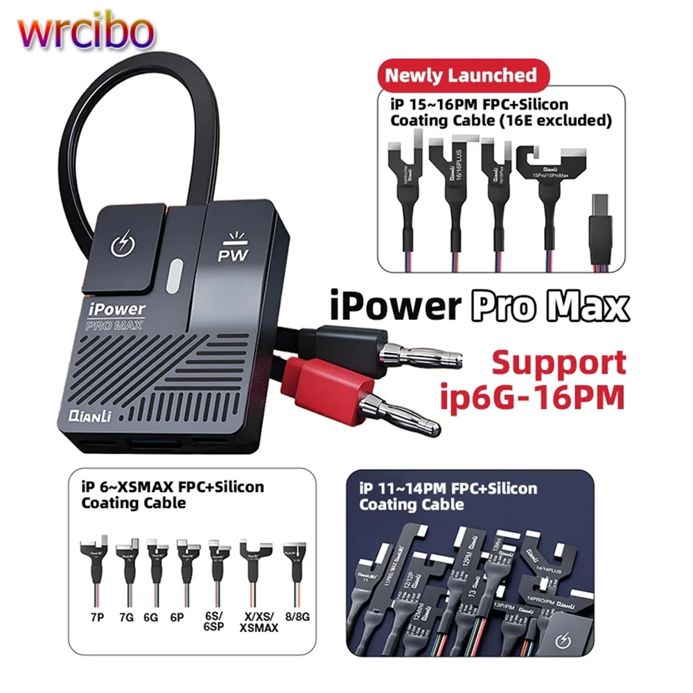 

QianLi поколения 8-го iPower Pro Max для iPhone 6-16Pro MAX Обслуживание телефона Источник питания постоянного тока Тестовый кабель для ремонта линии загрузки