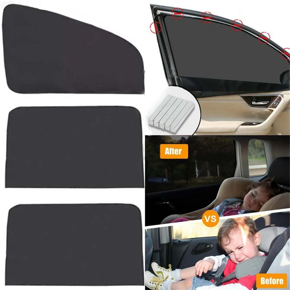 

Car Sunshade Universal Magnetic Mesh Curtain Breathable And Anti-direct Sun Car Window Curtain Cover