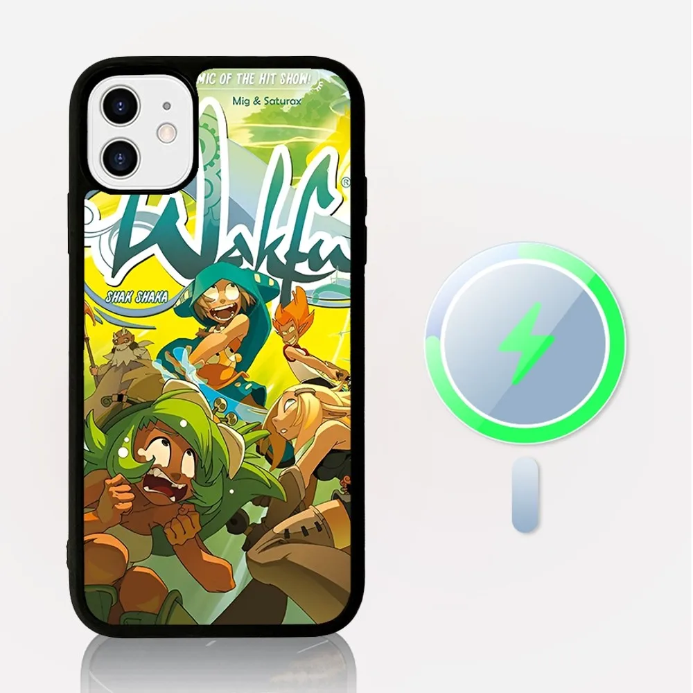 Чехол для телефона W-Wakfu Game iPhone 15 Pro Max чехол 14 Plus 13 12 11 Magesafe магнитный с беспроводной