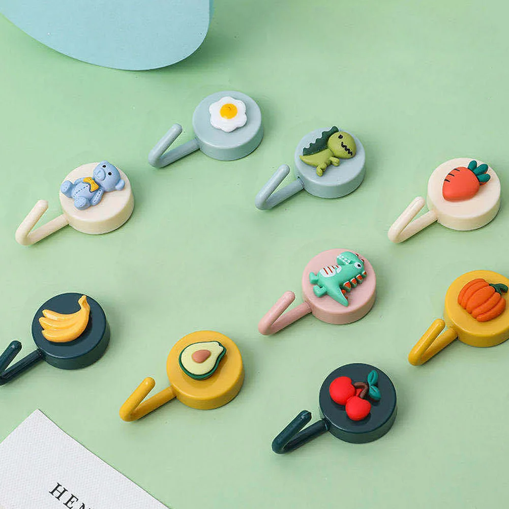 

1/2/3pcs/lot Hook Plastic Door Hanger Self Adhesive Wall Hanger Hat Racks Key Hanger Wall Organizer Home Decor Key Holder