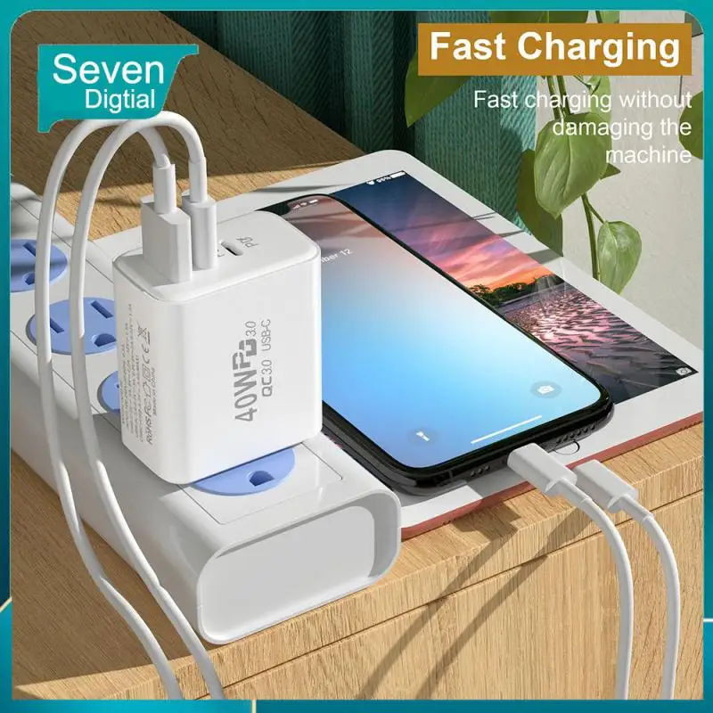 

Dual Pd Usb Fast Charging Head Qc3.0 Travel Charging Portable Durable Wall Charger Adapter For Apple 20w Fast Charging Type C