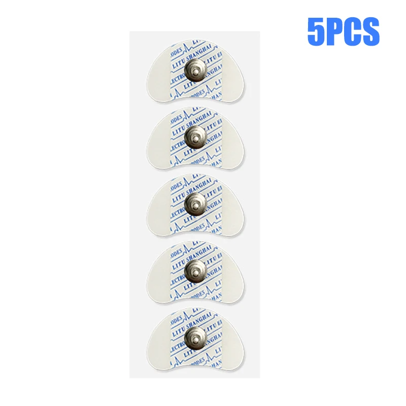 

5 Pcs Cerebellum Electrode Patch Crescent Button Self-adhesive Non-woven Foam Physiotherapy Patch For Health Care Massage