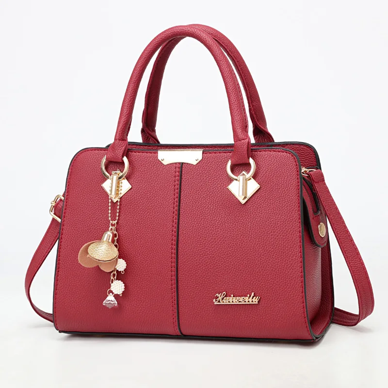 2023 New Handbag Bag Trendy One-shoulder Diagonal Bag Fashion All-match Middle-aged Lady Large-capacity Mother Bag Women's Bag