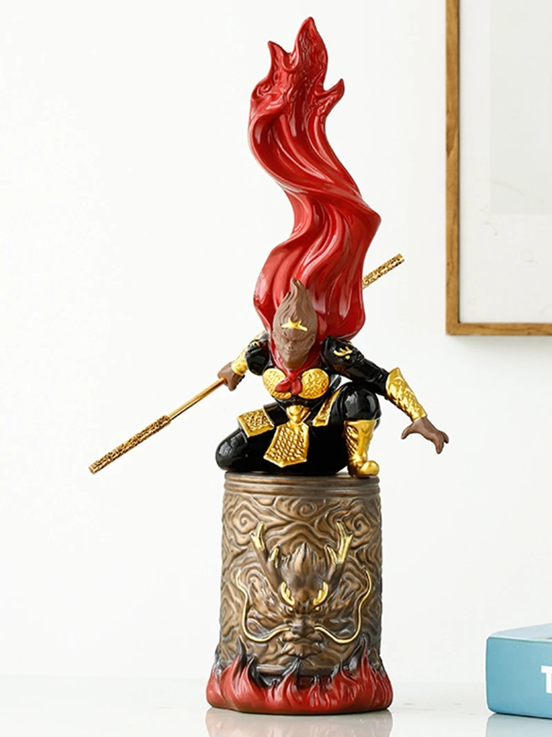 

Zen Qitian Dasheng Sun Wukong ornaments home living room fish tank landscaping creative ceramics office porch decoration