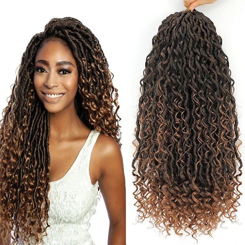 

Dream Like 18inch Wave Goddess Locs Crochet Hair Synthetic Pre Stretched Wholesale African Braids Dreadlocks Hair Extensions