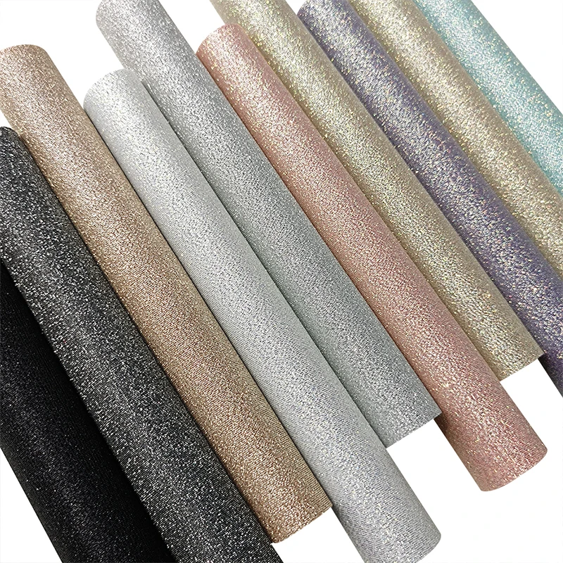 

Thin Fluorescent Silver Mesh Fine Glitter Leather Canvas Backing for Hair Bow Dress Accessories
