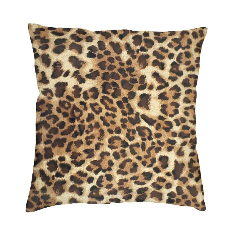 

Good Leopard Skin Texture Throw Pillow Case Home Decorative 3D Double-sided Printed Animal Skin Pattern Cushion Cover for Sofa