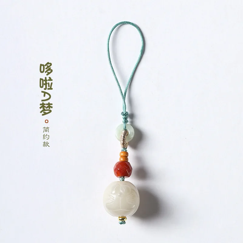 Doraemon мультфильм милый брелок для ключей маленький свежий корень бодхи DIY