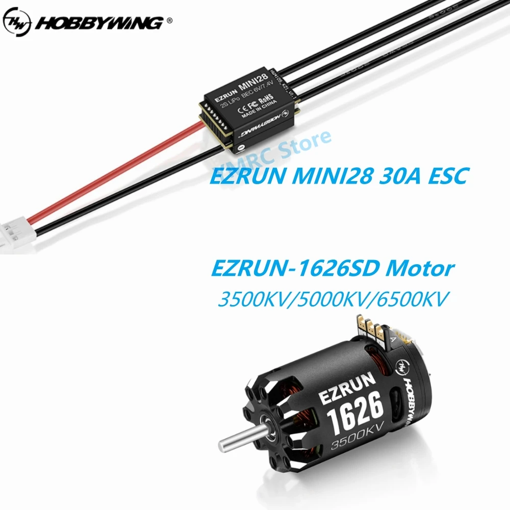 HobbyWing EzRun MINI28 30A 2S LiPo ESC 1626 SD 3500KV 5000KV 6500KV сенсорный Бесколлекторный двигатель для 1/28 RC GL гоночный/Дрифт автомобиль