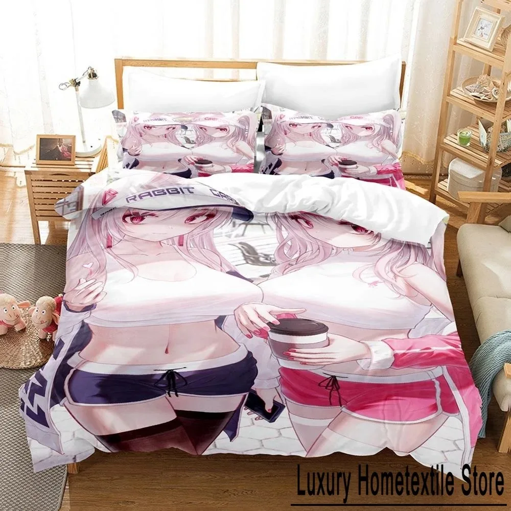3D Anime Kawaii Girls Tsumi no hahen Bedding Set Single Twin Full Queen King Size Bed Aldult Kid Bedroom Duvet cover Sets
