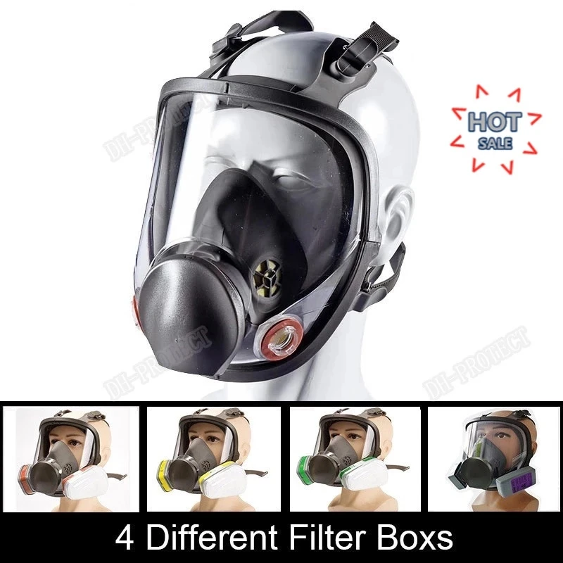 

SJL ZW 6800 suit 7pcs Large View Full Gas Mask Full Facepiece Respirator Painting Spraying Silicone Mask SJL ZW 6800 suit 7pcs L