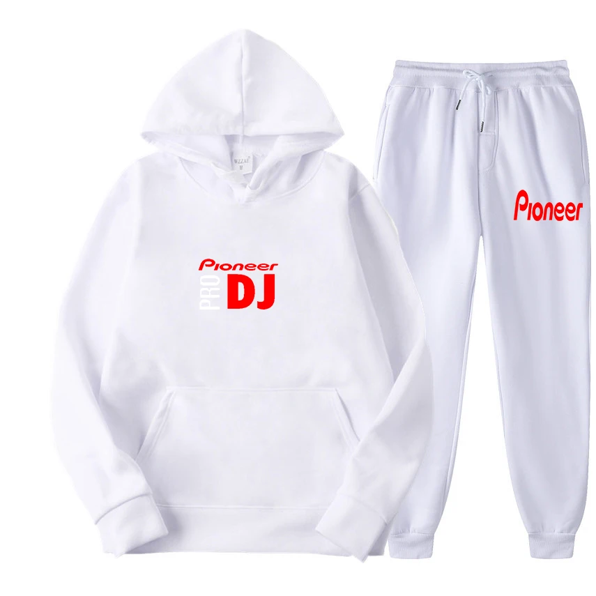 

Spring and Autumn Fashion Hot Print Unisex Fleece Hooded Sweater + Trousers Sweater 2 Piece Set