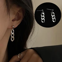 simple cold wind chain female japanese girls disco hip hop tassel earrings personality trend