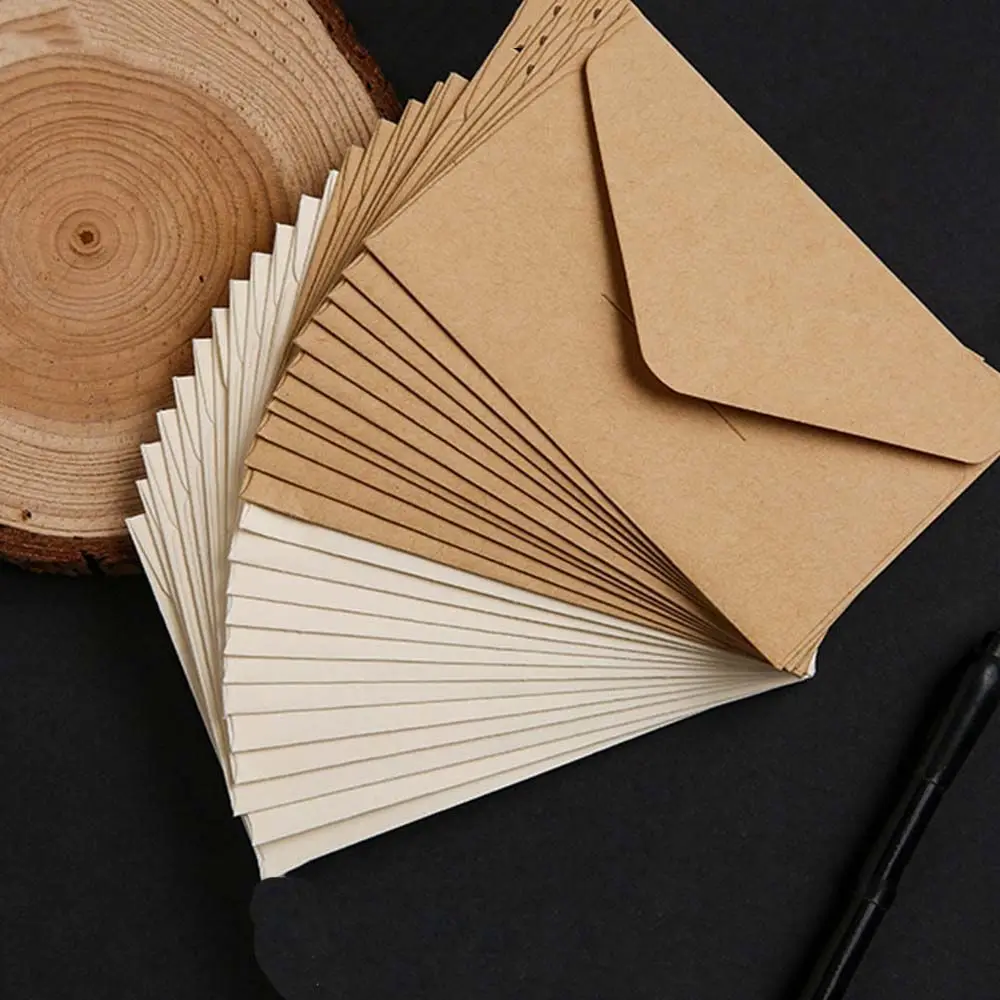 

Office Supplies Wedding Invitation Letter Paper Small Paper Envelope Kraft Blank Envelope Card Holder Window Envelope