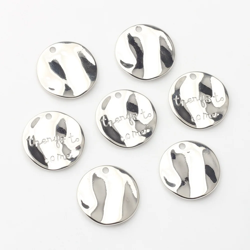 Характерная Посеребренная круглая буквенная схема из сплава, простые ювелирные изделия ручной работы, подвески, серьги «сделай сам», ожерелье, материал, аксессуары