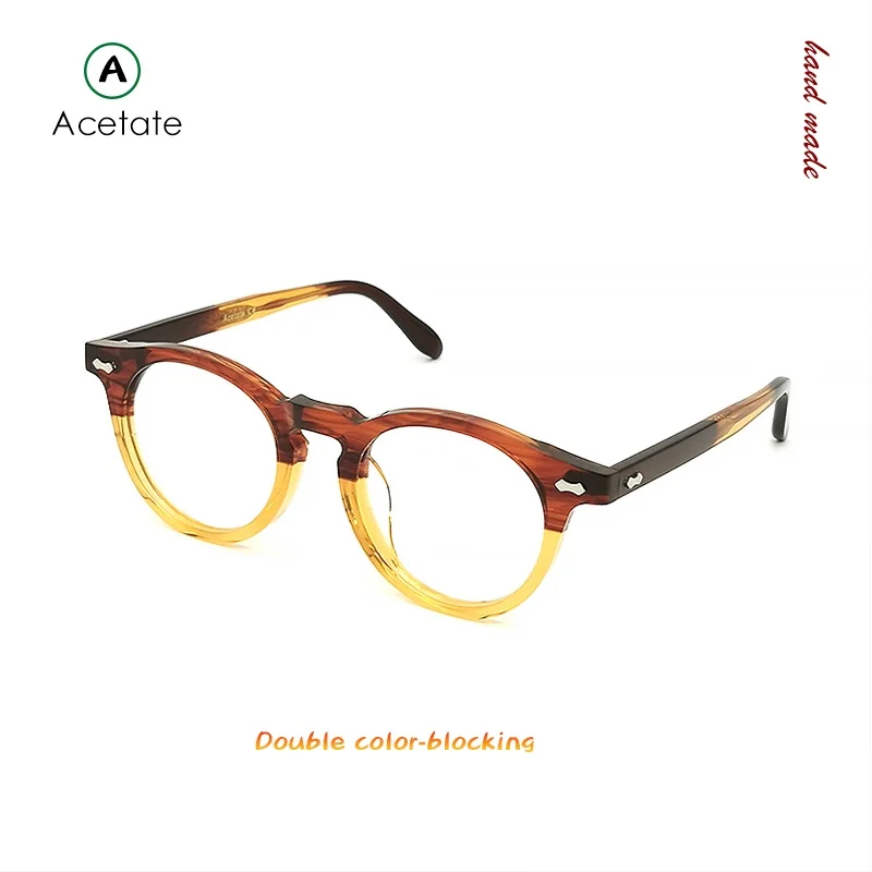 Японские Ретро ацетатные очки в литературном стиле Бостон перевернутая