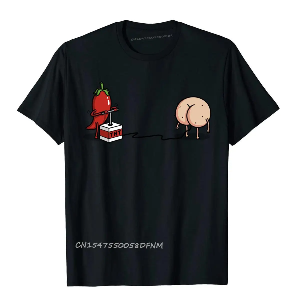 

Funny Chili Bomb Comics Tops Shirts Premium Cotton Party Wholesale Young Top T-Shirts Game Fashion Print Short Sleeve