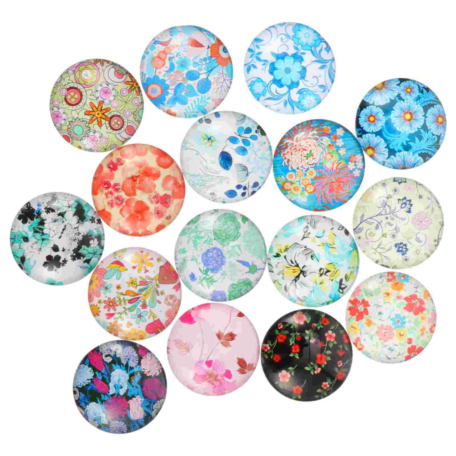 

16Pcs Glass Refrigerator Magnets Fridge Stickers Funny Flower Whiteboard Magnet Office Photo Holder Cabinet Home