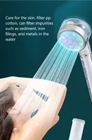 Color changing LED light rain shower with filter temperature control powered by water colorful shower head