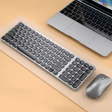Bluetooth клавиатура и мышь Combo 2,4G, беспроводная полноразмерная клавиатура и мышь, беспроводной набор для ноутбука, ПК, ТВ, iPad, Macbook, Android