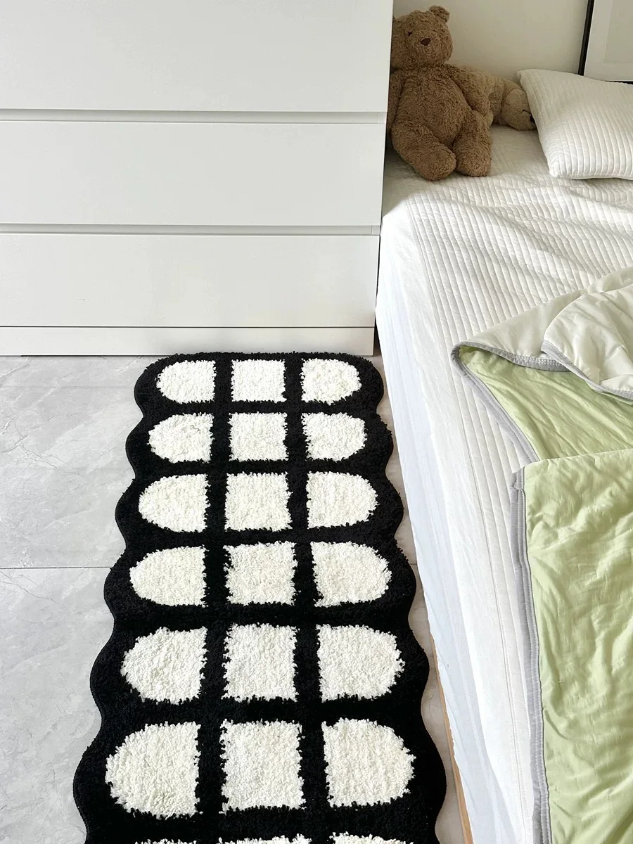 VIKAMA-alfombra piso suave Cachemira синтеética или fresco Floral 미 Hogar dormitorio inodoro absorbente