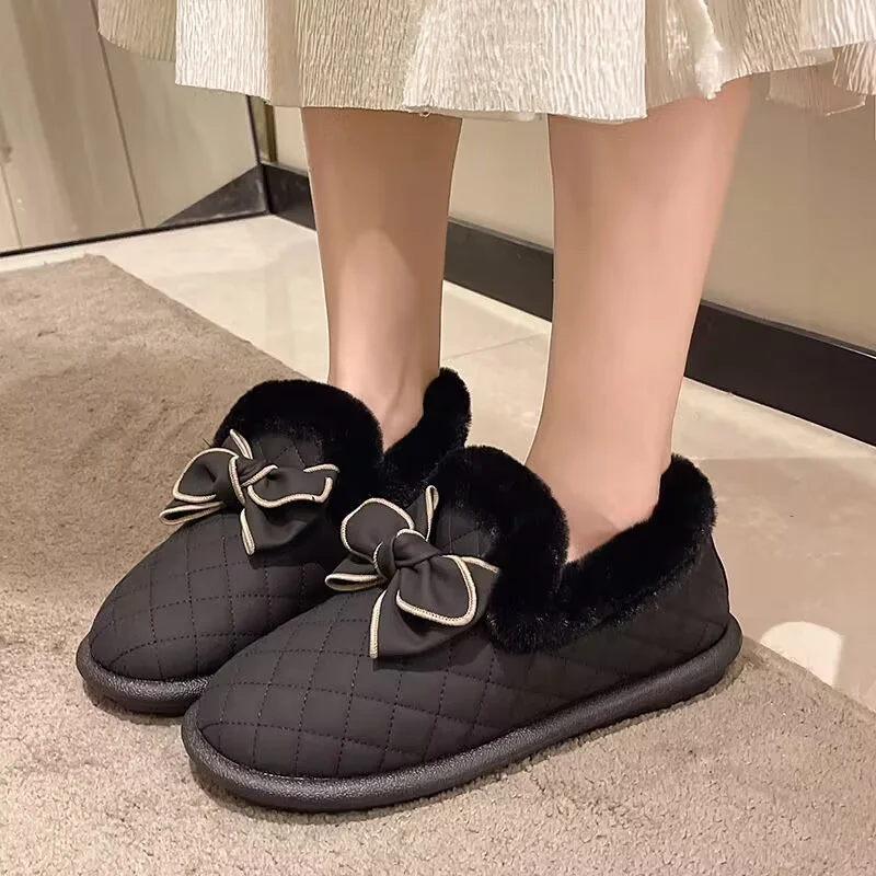 

Fur one hand custom plus fleece warm boots all casual thick soled waterproof platform large size women 35-40