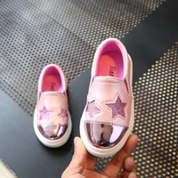 kids shoes for girl loafers soft bottom breathable casual shoes children zapatillas flats boys leather sports shoes pink silver