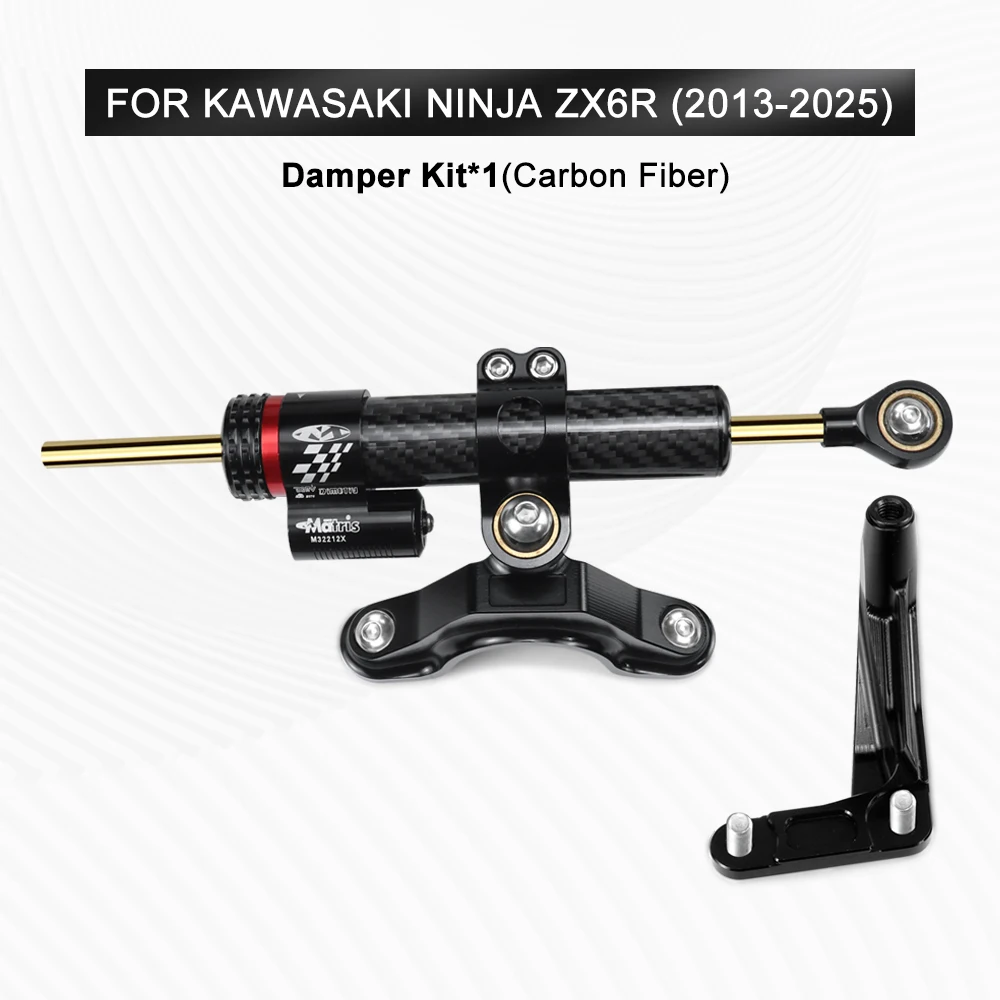 

Для Kawasaki Ninja ZX-6R ZX 636 ZX6R (2013-2025) комплект рулевого демпфера мотоцикла, монтажный кронштейн стабилизатора