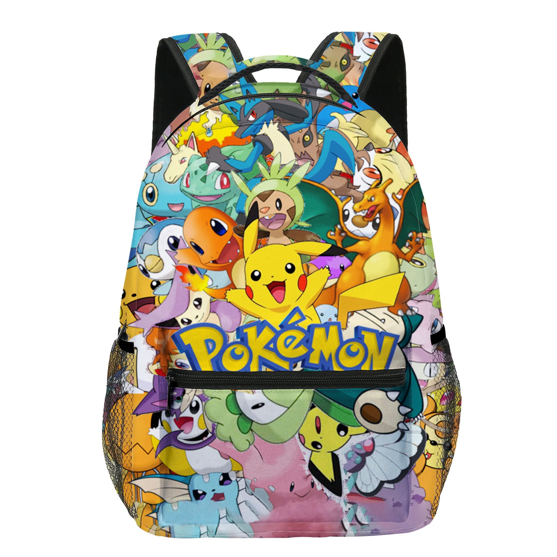 

Pokemon Go Backpack School Bag Pikachu Figure Shoulder Bags Eevee Casual Canvas Bag Pocket Monster Backpack Children's Day Gift