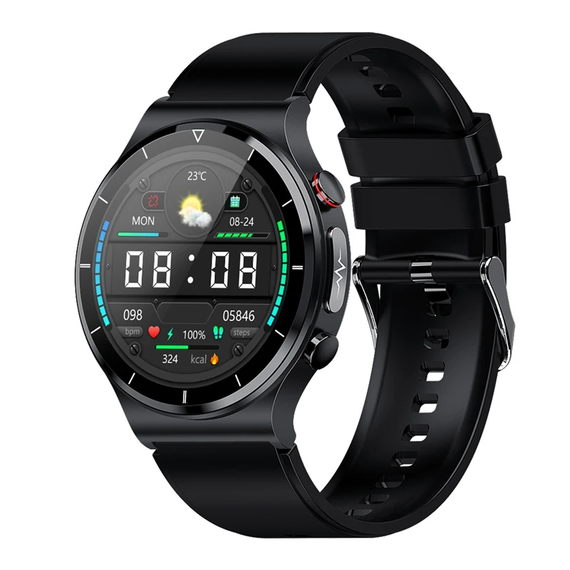 

New Smart Wireless Men's 360X360 HD Full Touch Screen Fitness Heart Rate Monitor Blood Pressure ECG+PPG Smart Watch