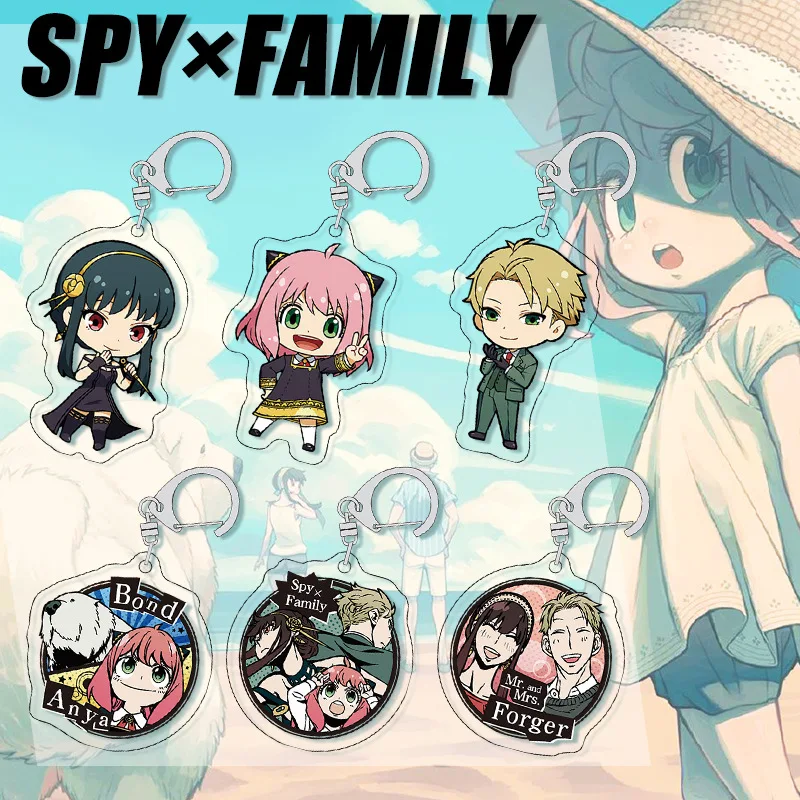 

Anime Spy×Family Twilight Cosplay Keyring Acrylic Cute Figure Keychains Anya Loid Yor Forger Key Chain For Bag Pendant Fans Gift