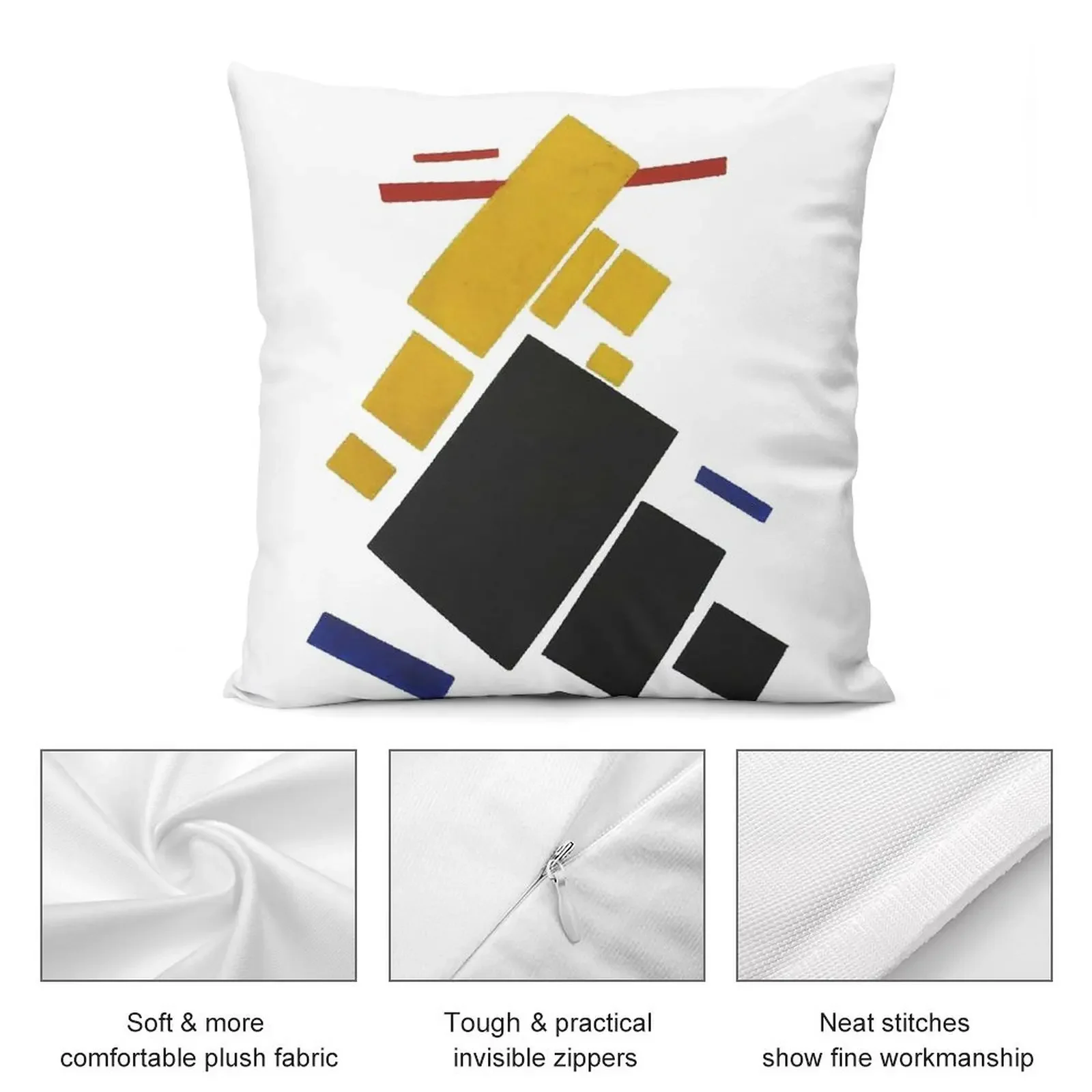 HD - Супрематистская композиция. Летающий самолет Декоративная подушка высокой