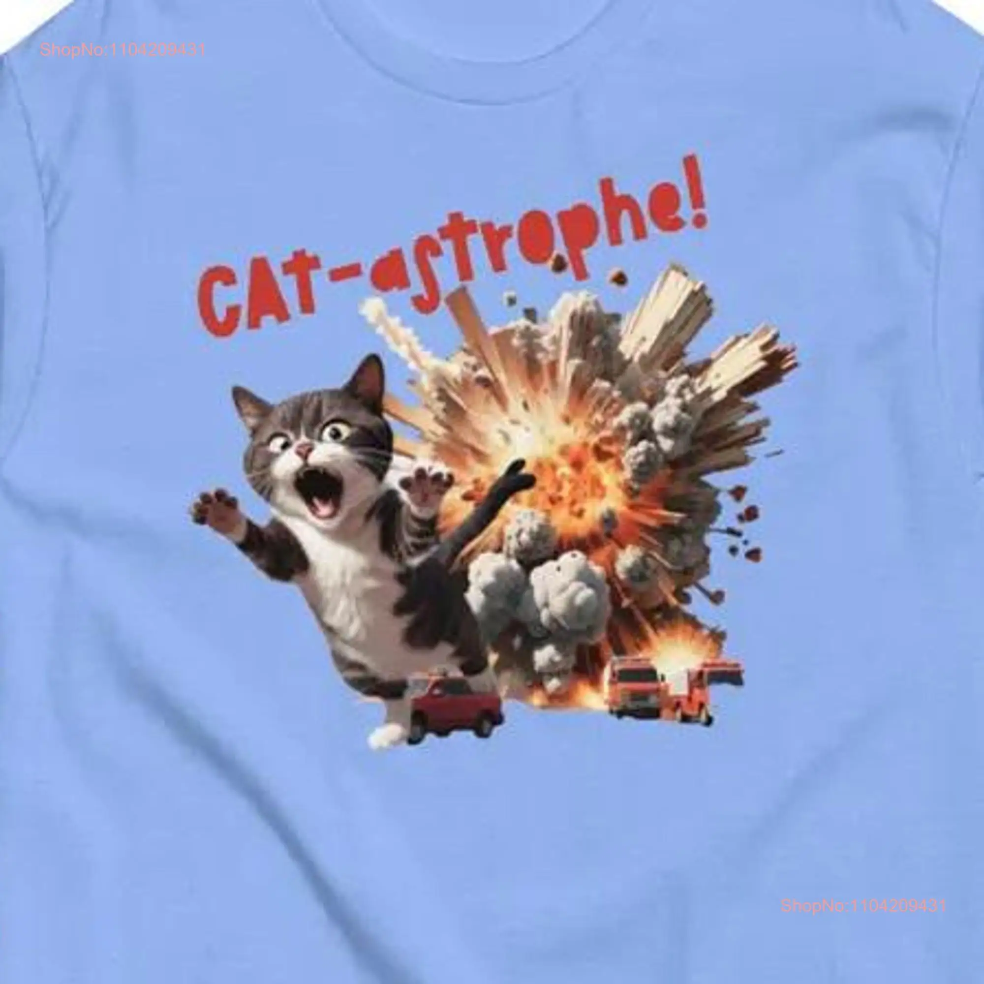 Funny Cat Lover humor shirt Pet owner apparel astrophe design Master of Disaster Playful art t classic tee