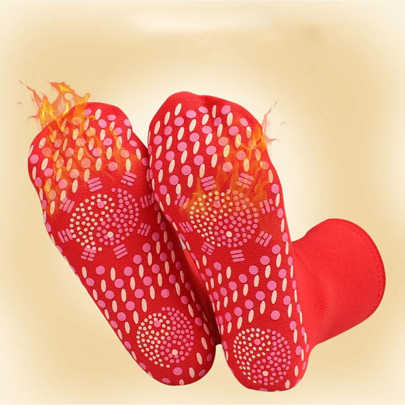 2Pairs Self-Heating Health Care Socks Tourmaline Magnetic Warm Sock Self-Heating Therapy Magnet Socks Unisex Warm Socks Unisex