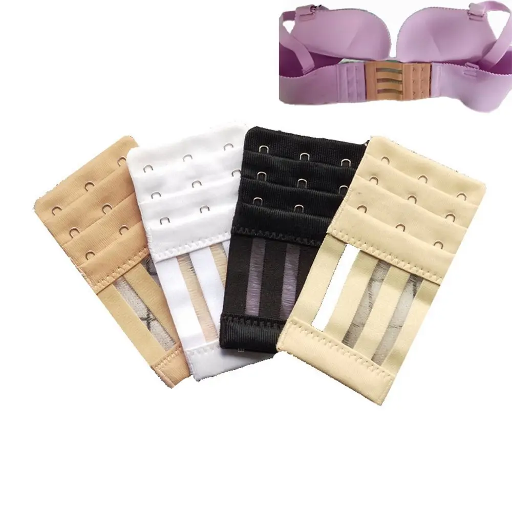 

1Pc High Elastic Bra Extension Buckle 3 Hooks 3 Rows 4 Hooks 3 Rows Simple Women Bra Extenders Strap Lingerie Strap