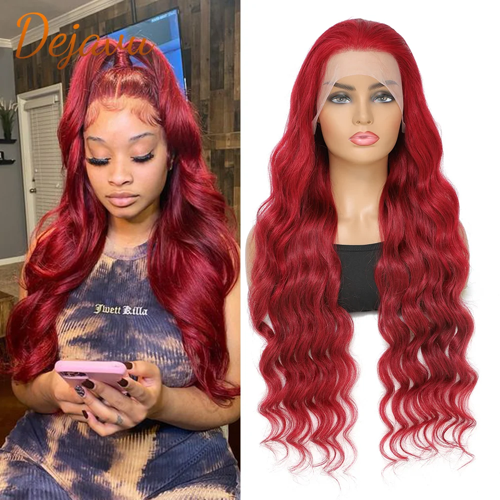 Red Lace Front Human Hair Wigs 13x4/13x6 Frontal Body Wave Wig Burgundy 99J Lace Frontal Human Hair Wig For Women