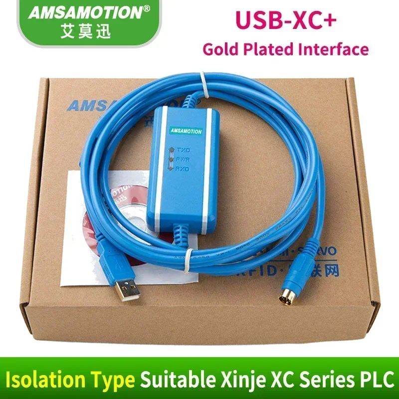 Фото USB-кабель для программирования ПЛК Xinje XC1 XC2 XC3 XC5 XD XE, совместимый с USB-XC, поддержка WIN7 №2