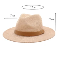women panama hat summer jazz sun hats men fedora cap beach straw hat fashion uv sun protection travel cap chapeu feminino lm64
