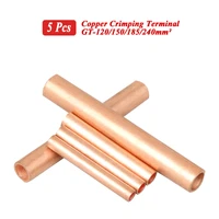 5pcs copper crimping terminal gt 120150185240mm%c2%b2 cold pressed terminal tubes surface pickling corrosion resistant uninsulated