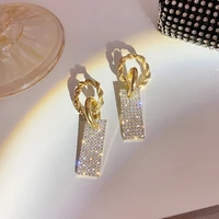 earrings 2022 trend pendant full rhinestones jewelry for women dangle earrings wedding engagement jewelry