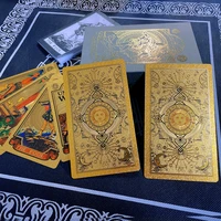 sun prophecy tarot brand gold foil pvc waterproof and wear resistant board game solitaire divination set luxury with manual