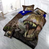 dinosaur bedding set jurassic world battle duvet cover for kids teens adults tyrannosaurus rex duvet cover brown
