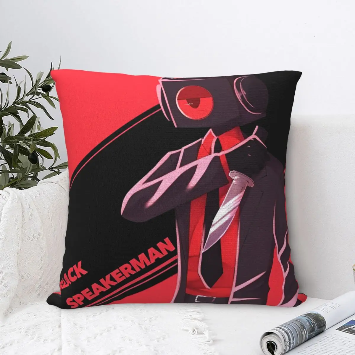 Наволочка с принтом Skibidi унитаз смешная наволочка для подушки декоративная