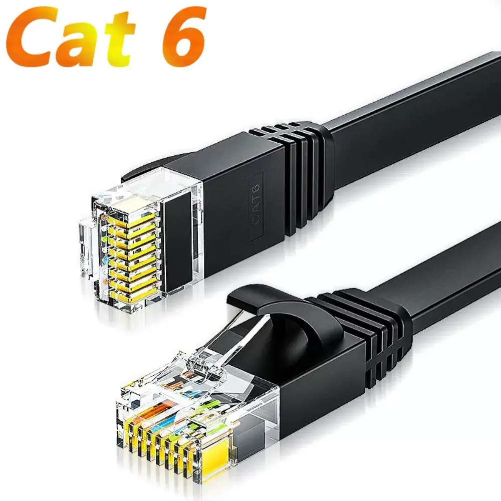 Совместимый патч-корд Ethernet-кабель Cat 6 плоский кабель с защитой от помех сетевой