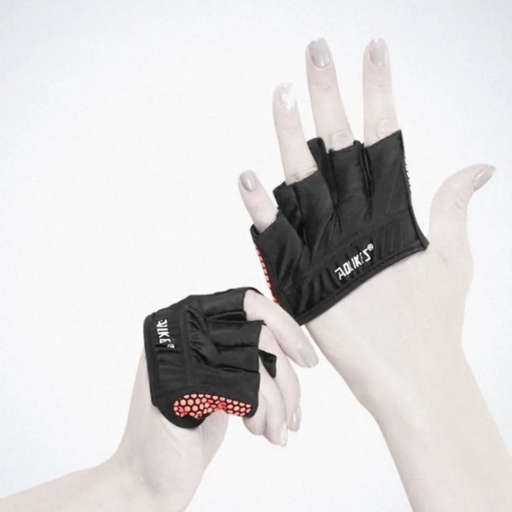 Противоскользящие перчатки с половиной пальца четыре повышающие силу захвата