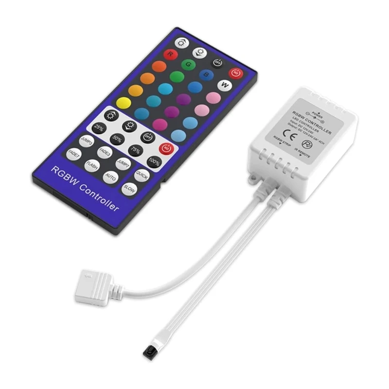 

RGBW 5050 RGB+White RF Remote Controller 40 Keys for RGBW LED Strips 12V/24V Adjust Speed/Brightness/Color/Scene