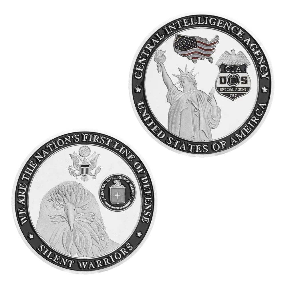 

USA CIA Central Intelligence Agency Great Seal of The United States Challenge Coin Silver Plated Commemorative Coin