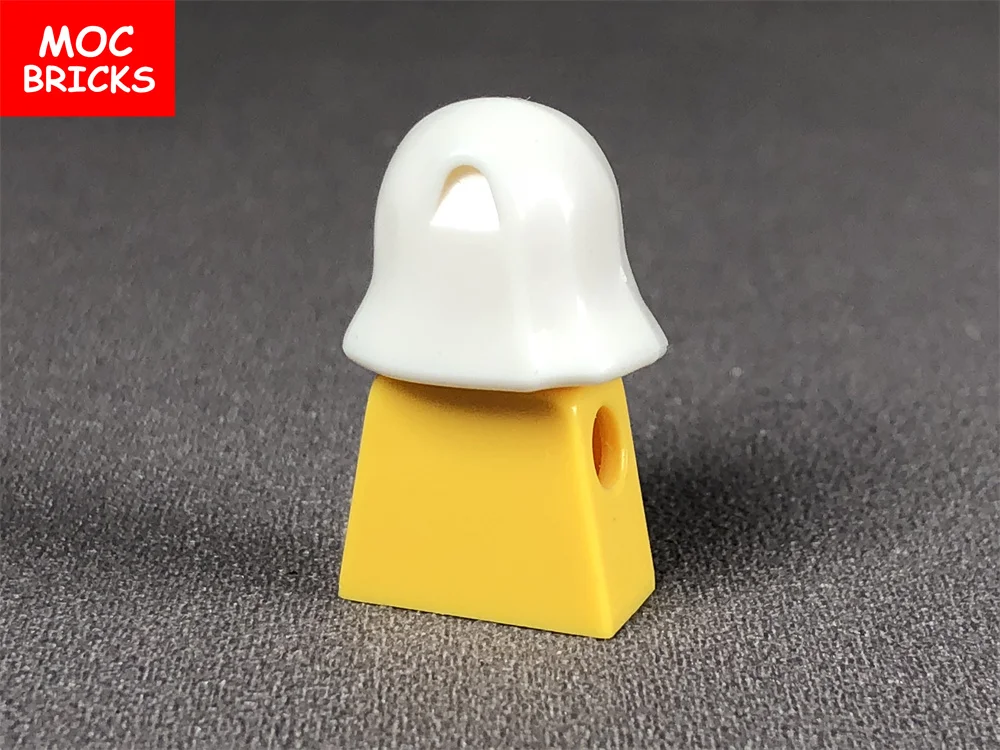 12 шт./лот MOC кирпичи белый шлем накидка модель бороды фигурка часть тела маленькие