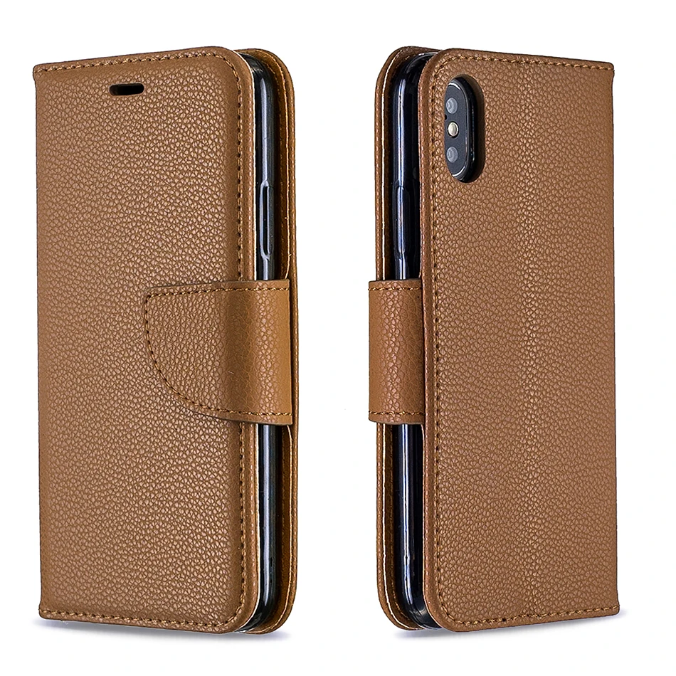 Luxury Litchi Solid Color Wallet Flip Case For iPhone 14 12 mini 11 Pro Max iPhone SE 2020 2022 10 XS X XR 6 6S 7 8 Plus Cover