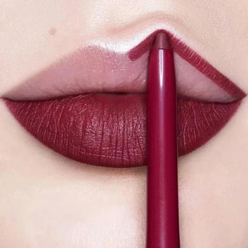 

Waterproof Matte Lipliner Pencil 18 Color Sexy Red Contour Tint Lipstick Lasting Non-stick Cup Moisturising Lips Makeup Cosmetic